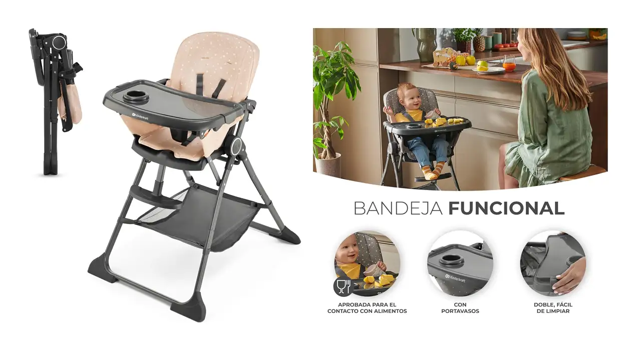Chollo Trona para bebés Kinderkraft Foldee por sólo 42€ con envío gratis (-44%)