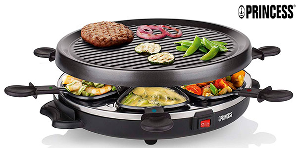 Chollo Raclette Princess Grill Party de 800 W para 6 personas por sólo 21,99€(-42%)
