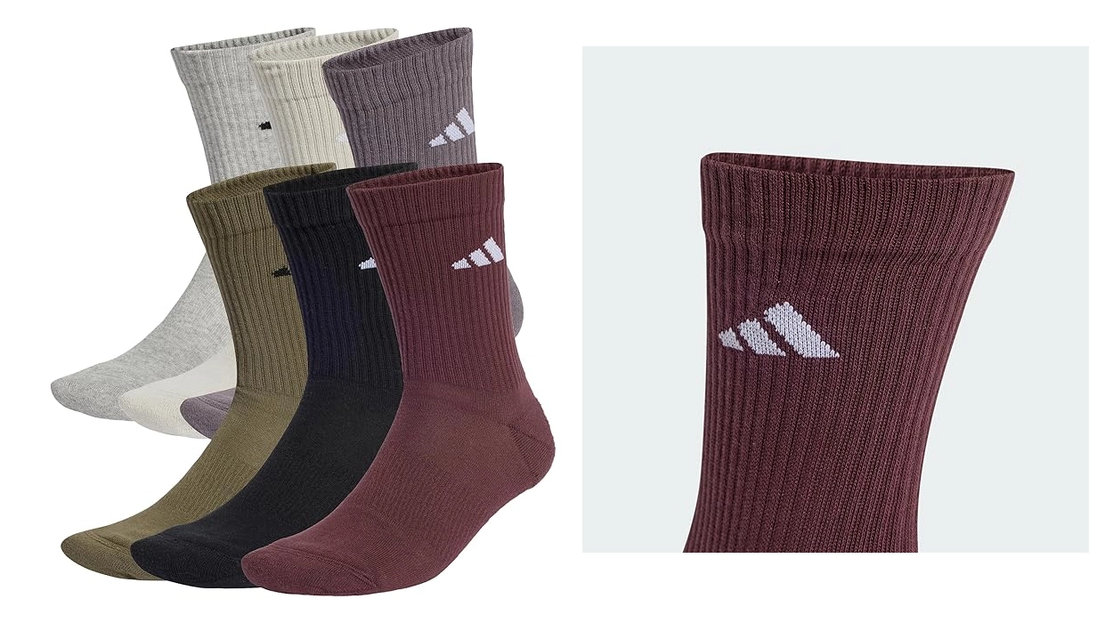 Este pack de 6 pares de calcetines Adidas de largo clásico sale a sólo 2,30€ el par ¡Chollazo gordo!