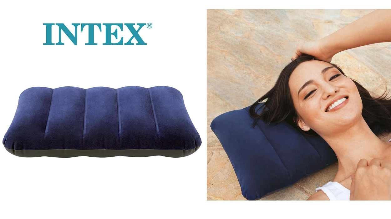 Llévate esta almohada hinchable flocada de Intex por menos de lo que cuesta un café ¡Es TOP VENTAS en Amazon!