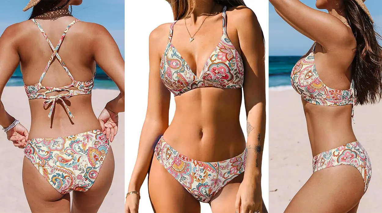 Deslumbra en verano con este bikini vintage de Amazon a un precio de otra época