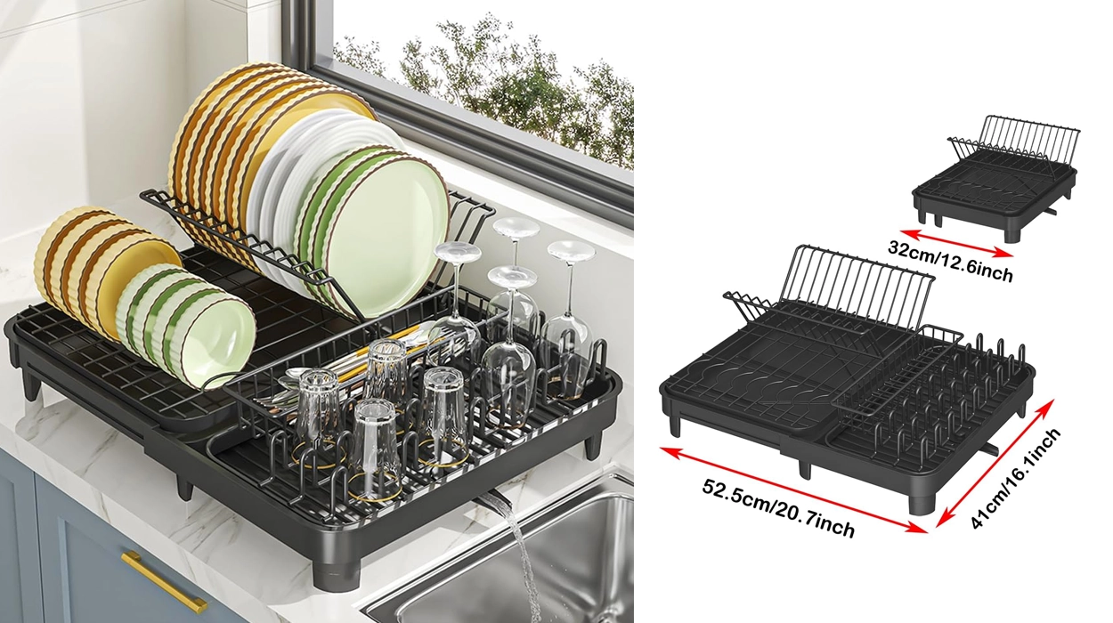 Chollo Escurridor de platos extensible YunNasi por sólo 22,99€ (-36%)