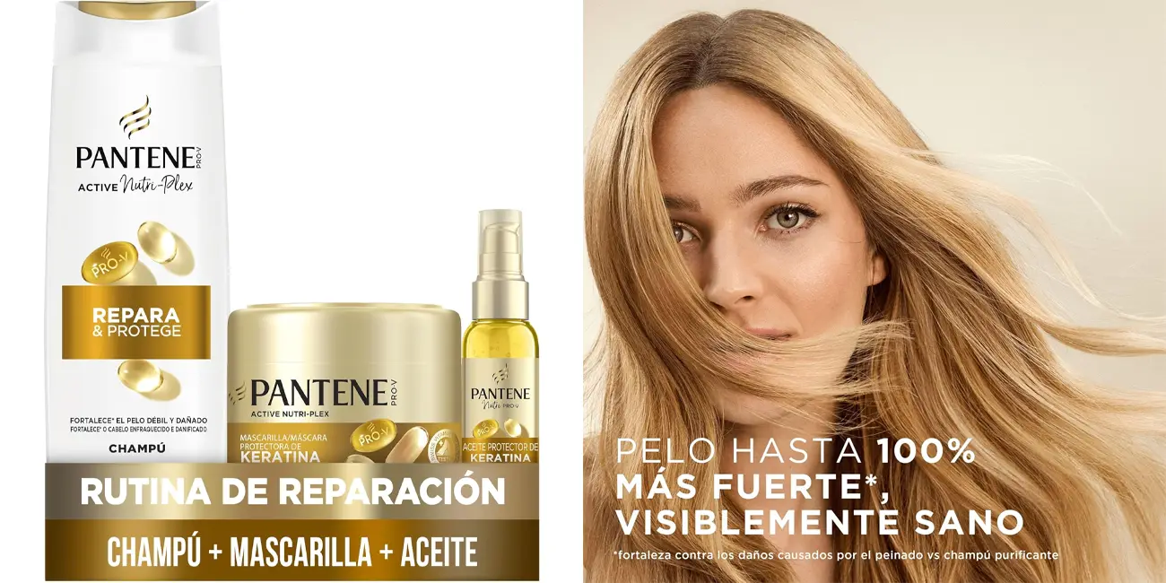 Chollo Pack rutina de reparación Pantene Pro-V con champú, mascarilla y aceite protector por 9,99€ (-42%)