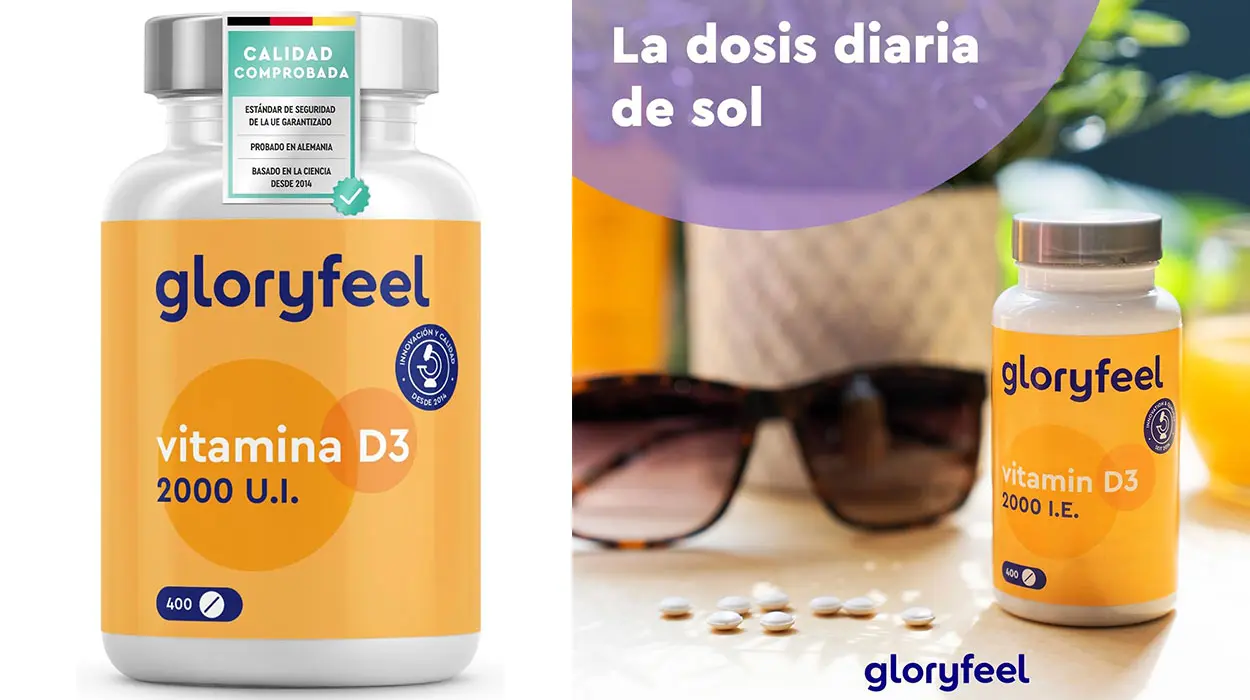 Chollo Vitamina D3 Gloryfeel con 400 tabletas para más de un año por sólo 9,59€ (-20%)
