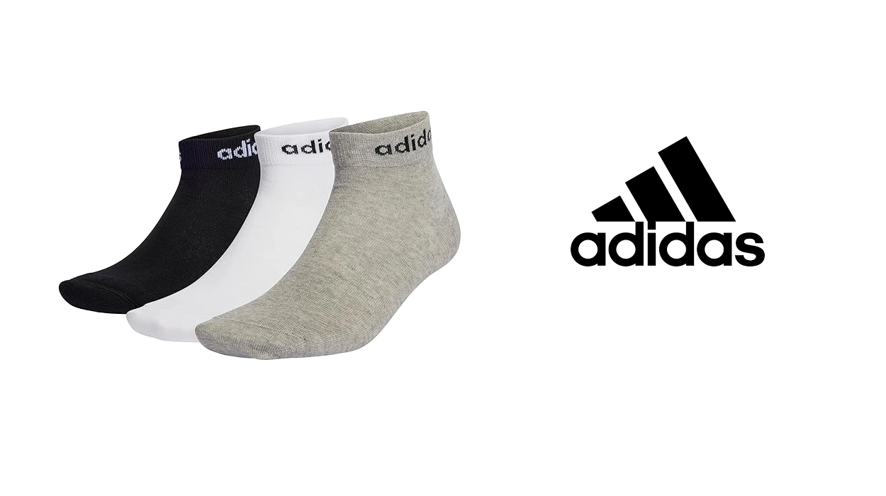 Chollo Pack x3 pares de calcetines Adidas Think Linear para niños por sólo 5,99€ (-33%)