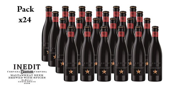 Chollazo Pack x24 Cerveza Estrella Damm Inedit de malta de cebada y trigo por sólo 25,92€ (22% de descuento)