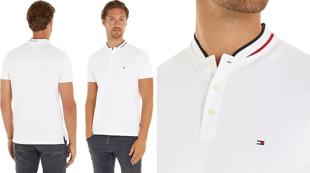 Chollo Polo Tommy Hilfiger slim con cuello mao para hombre por sólo 44,95€ con envío gratis (-50%)