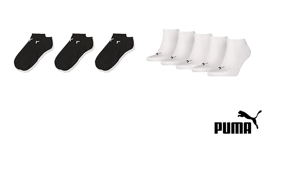 Chollo Pack de 3 + 5 pares de calcetines Puma Sneaker unisex por sólo 8,99€ (-63%)