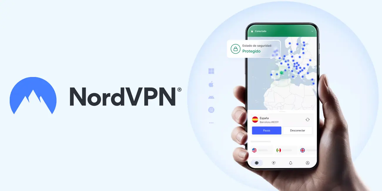 Consigue ahora 2 años de NordVPN (hasta 10 dispositivos) con un 82% de descuento y olvídate de los hackers y los rastreos