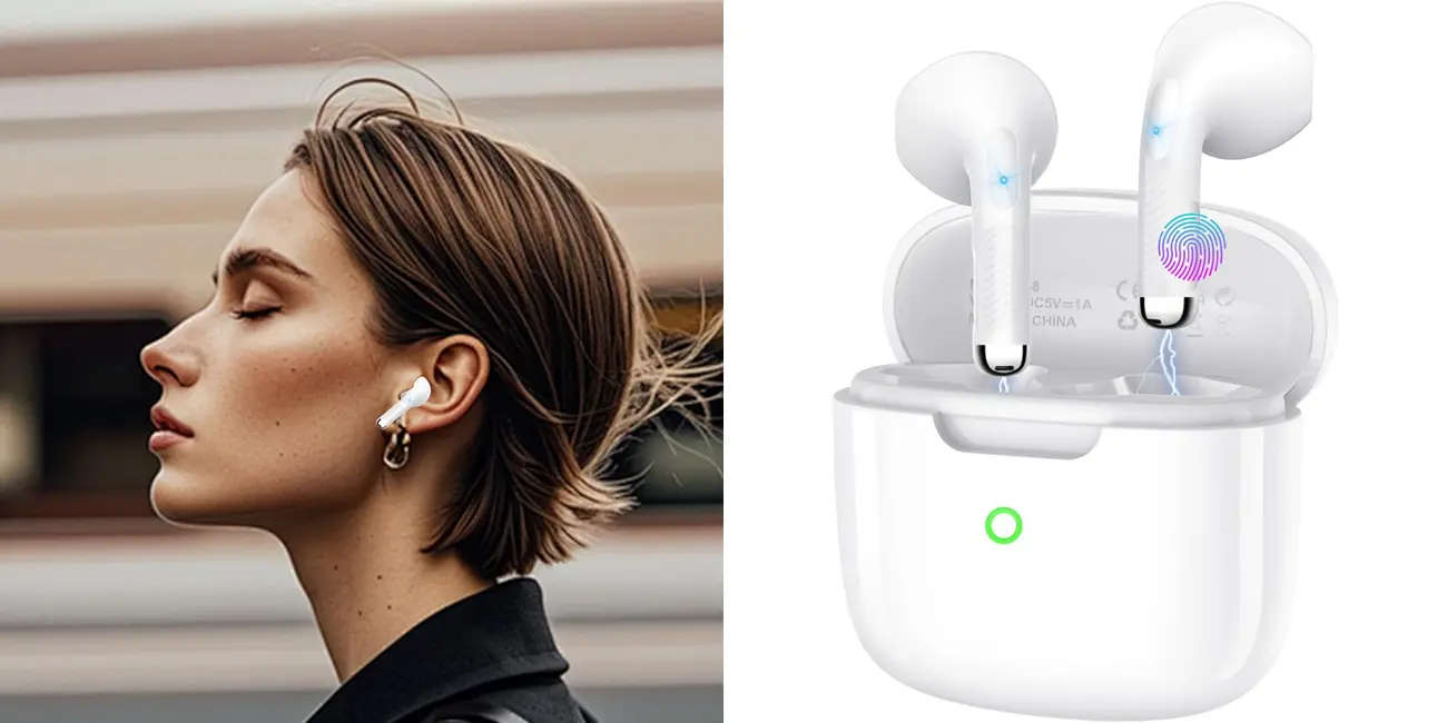 Chollo Auriculares inalámbricos YELKUTT Y68 con estuche de carga por sólo 11,99€ (-88%)