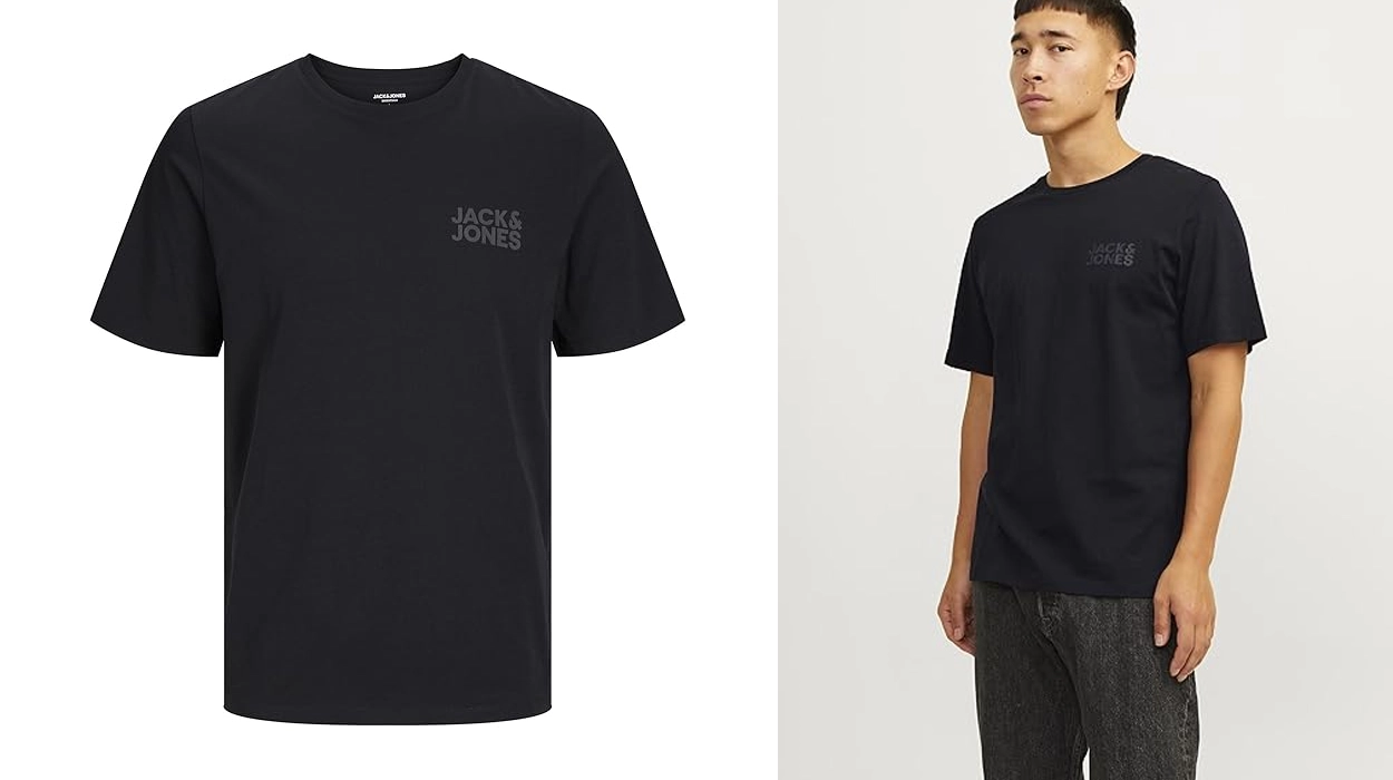 Chollo Camiseta Jack & Jones Jjecorp Logo en color negro para hombre por sólo 10,90€ (-16%)