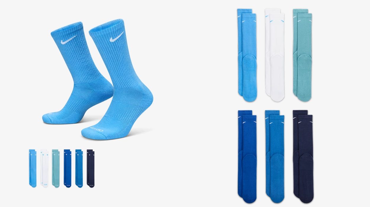 Chollo Pack de 6 pares de calcetines Nike Everyday Plus Cushioned por sólo 13,99€ (-50%)