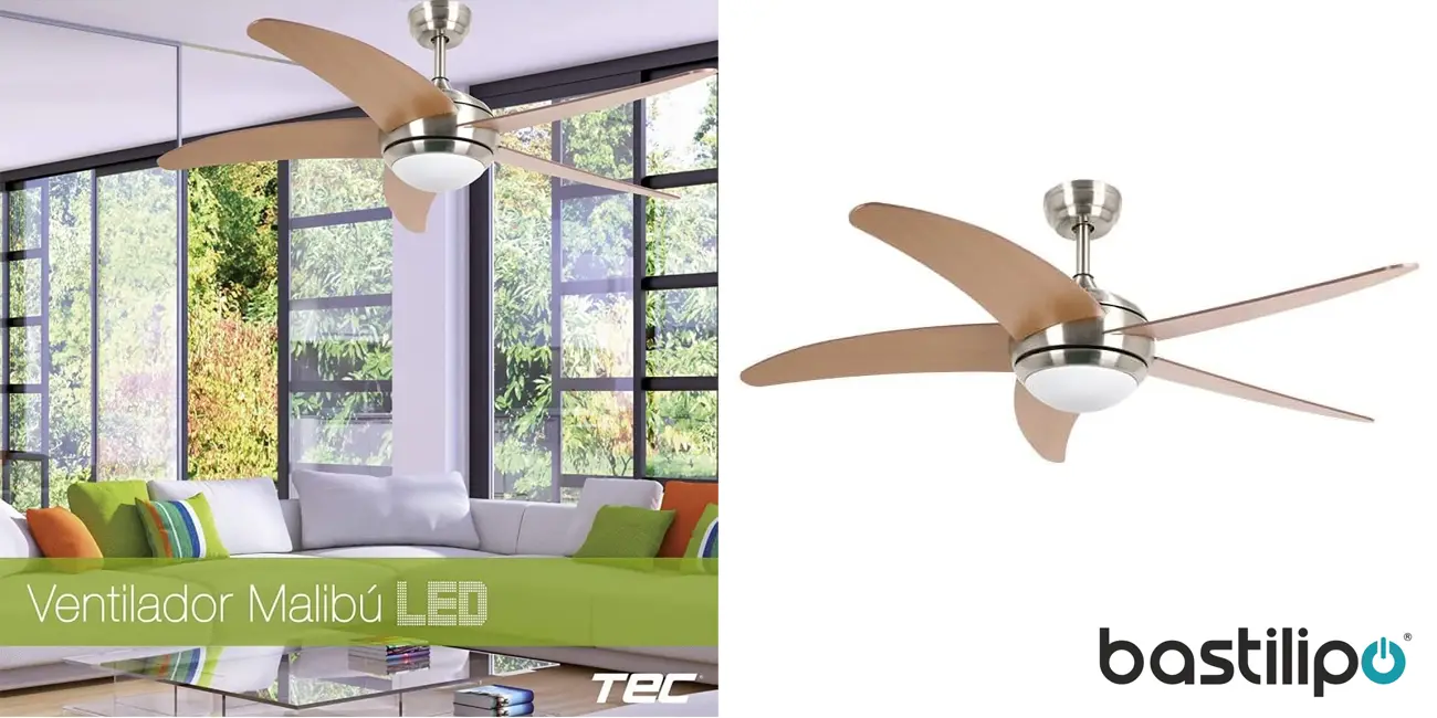 Chollo Ventilador de techo LED Bastilipo Malibú por sólo 64,98€ con envío gratis (-50%)