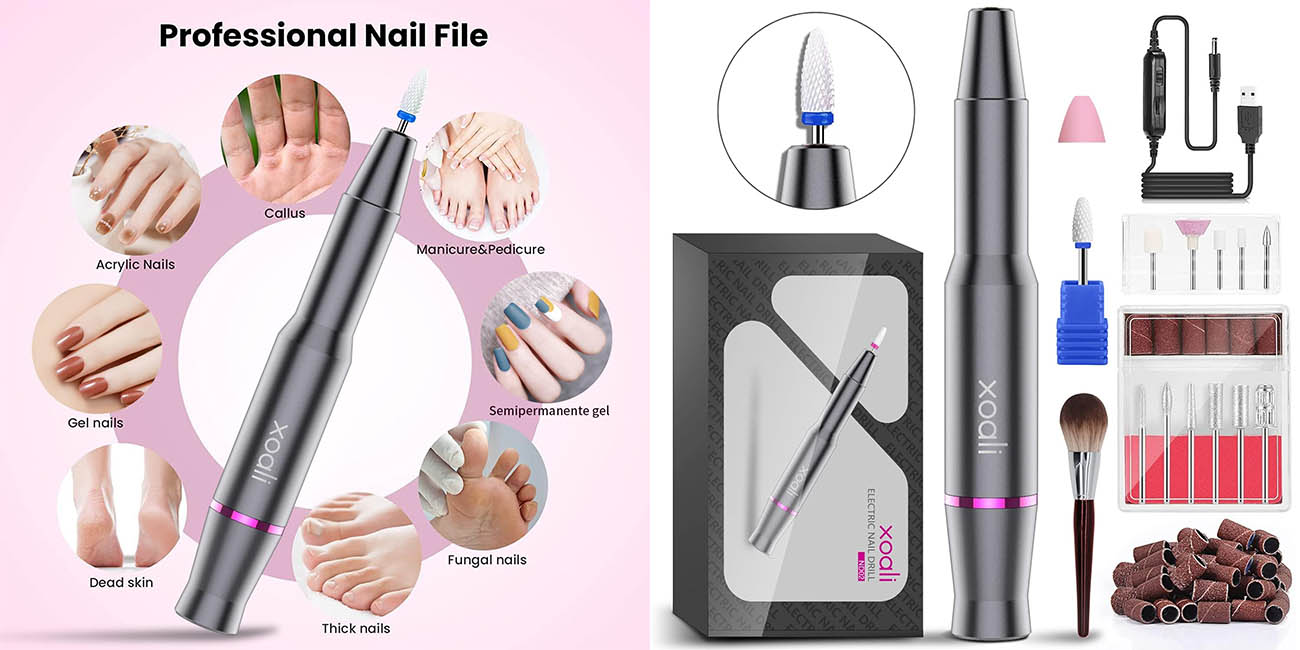 Chollo Lima de uñas eléctrica Xoali 12 en 1 por sólo 16,99€ con cupón descuento (-29%)
