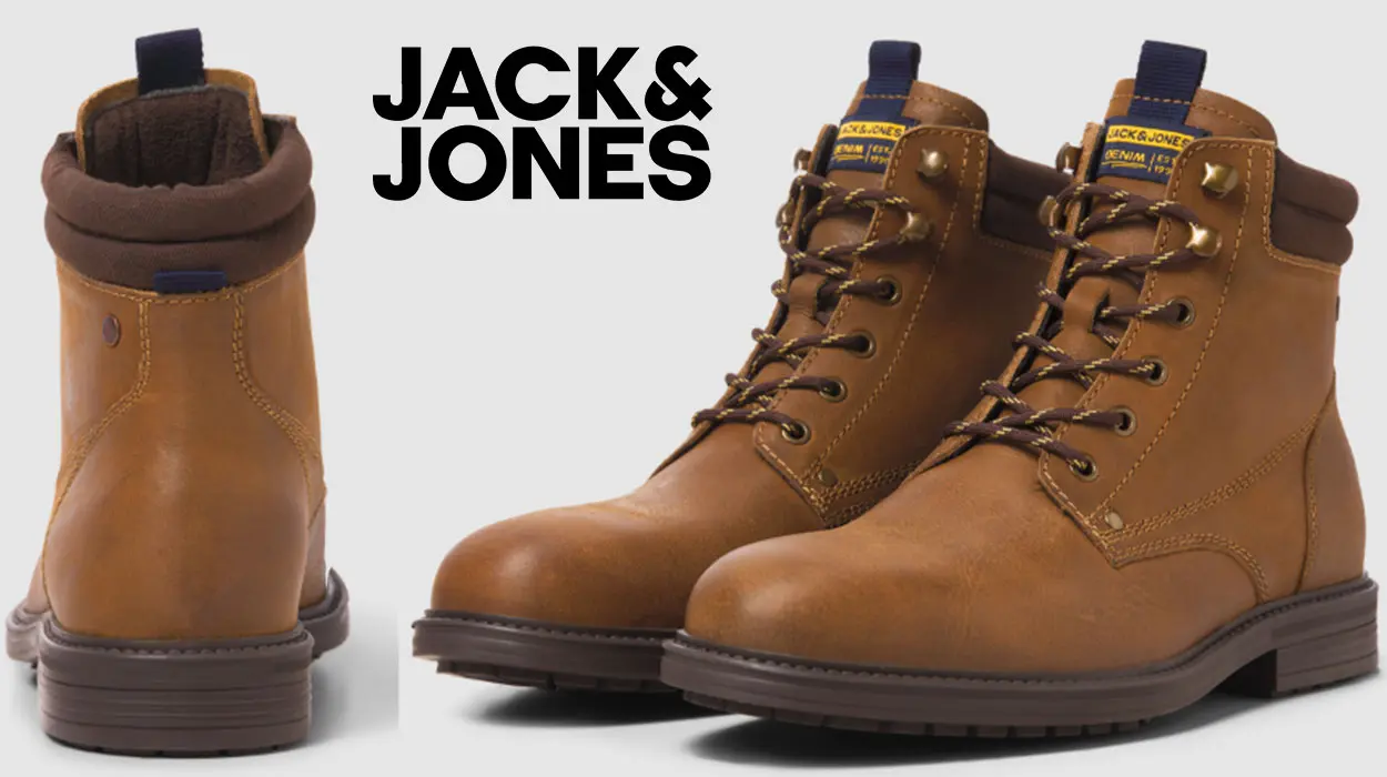 50% de descuento en TODAS LAS TALLAS de estas botas de piel Jack & Jones ¡Corre a por las tuyas!