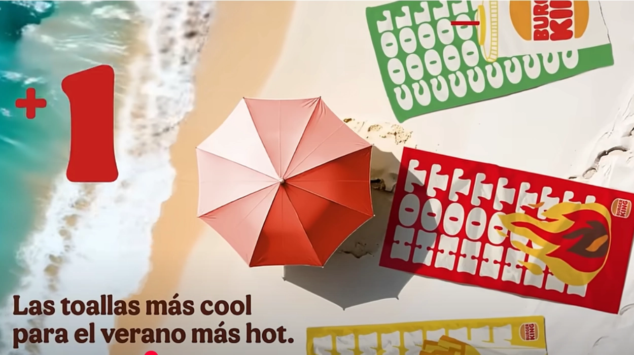 Toalla de playa Burger King a 1€ con tu Menú Grande