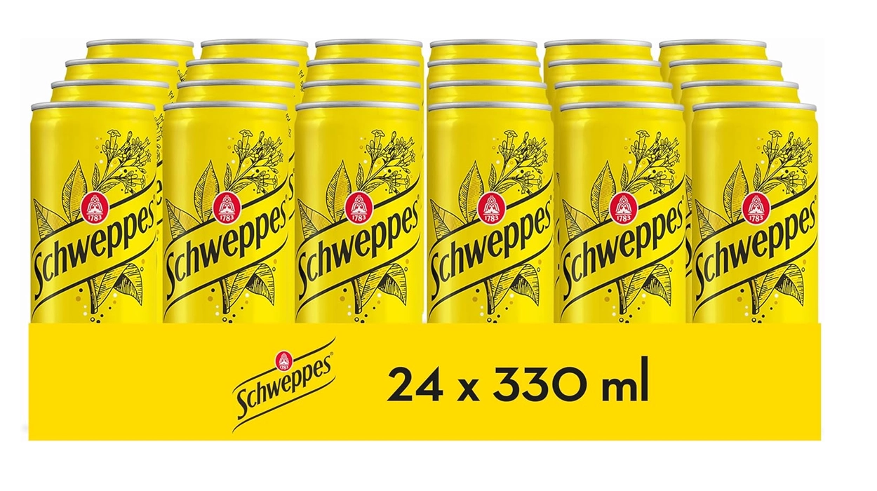 Chollo Pack de 24 latas de tónica Schweppes Original de 33 cl por sólo 14,82€ (0,62€ la lata)