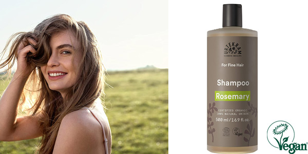 Chollo Champú de romero Urtekram para cabello fino de 500 ml por sólo 10,49€ (-30%)