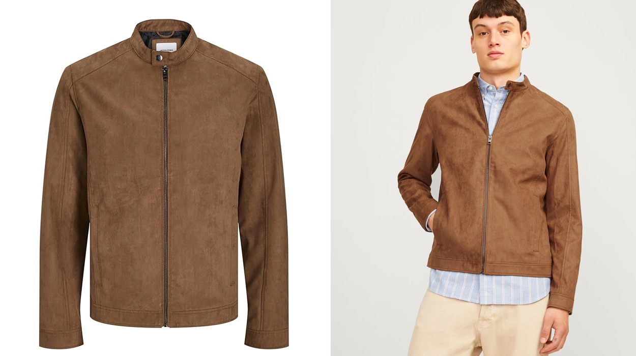 Chollo Chaqueta Jack & Jones Synthetic Suede Jacket para hombre por sólo 23,99€ (-52%)