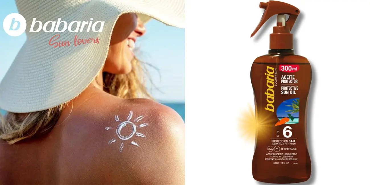 Chollo Aceite protector solar Babaria Zanahoria SPF 6 por sólo 5,50€ (-53%)