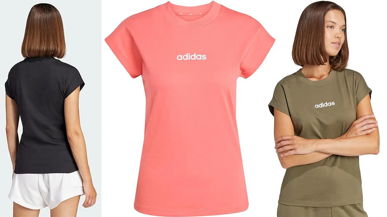 Chollo Camiseta Adidas Essentials Linear Cotton para mujer por sólo 12,99€ (-35%)