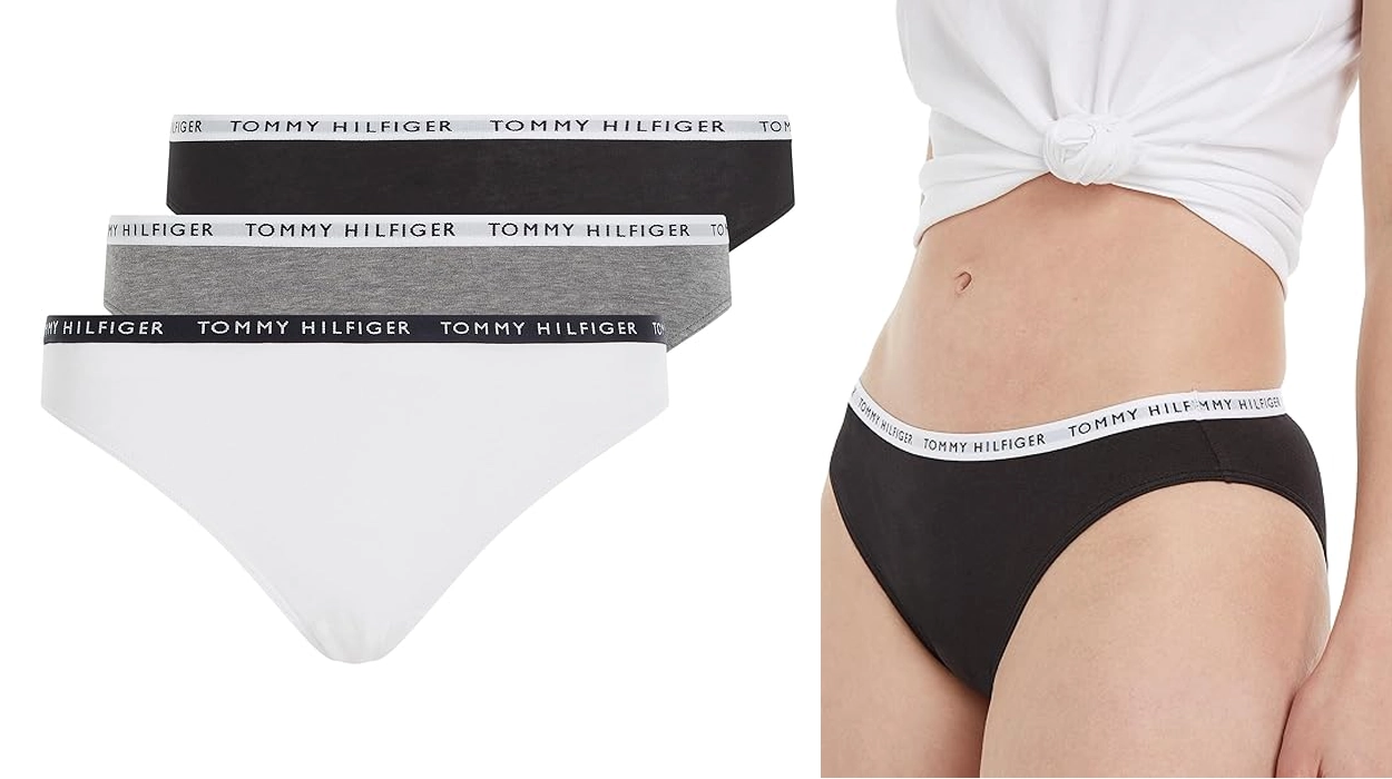 Chollo Pack x3 bragas clásicas tipo bikini Tommy Hilfiger para mujer por sólo 25,70€ (-40%)