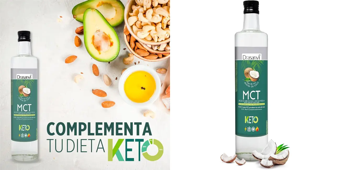 Chollo Aceite de coco saciante DRASANVI MTC de 1l por sólo 11,69€ (-44%)