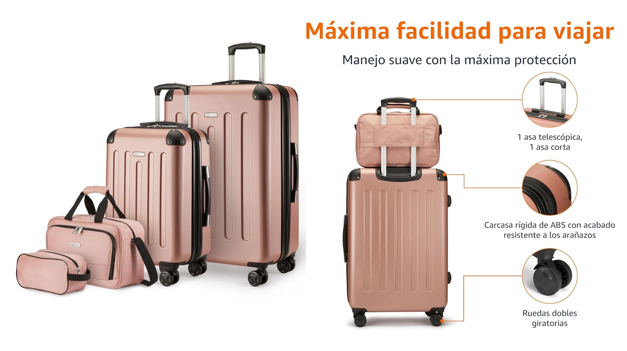 Chollo Set de maletas Amazon Basics de 4 piezas por sólo 89,43€ con envío gratis (-12%)