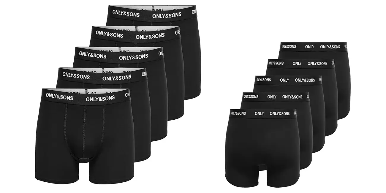 Chollo Pack 5x bóxer Only & Sons Onsfitz por sólo 23,30€ (-33%) ¡Sólo 4,66€ cada uno!