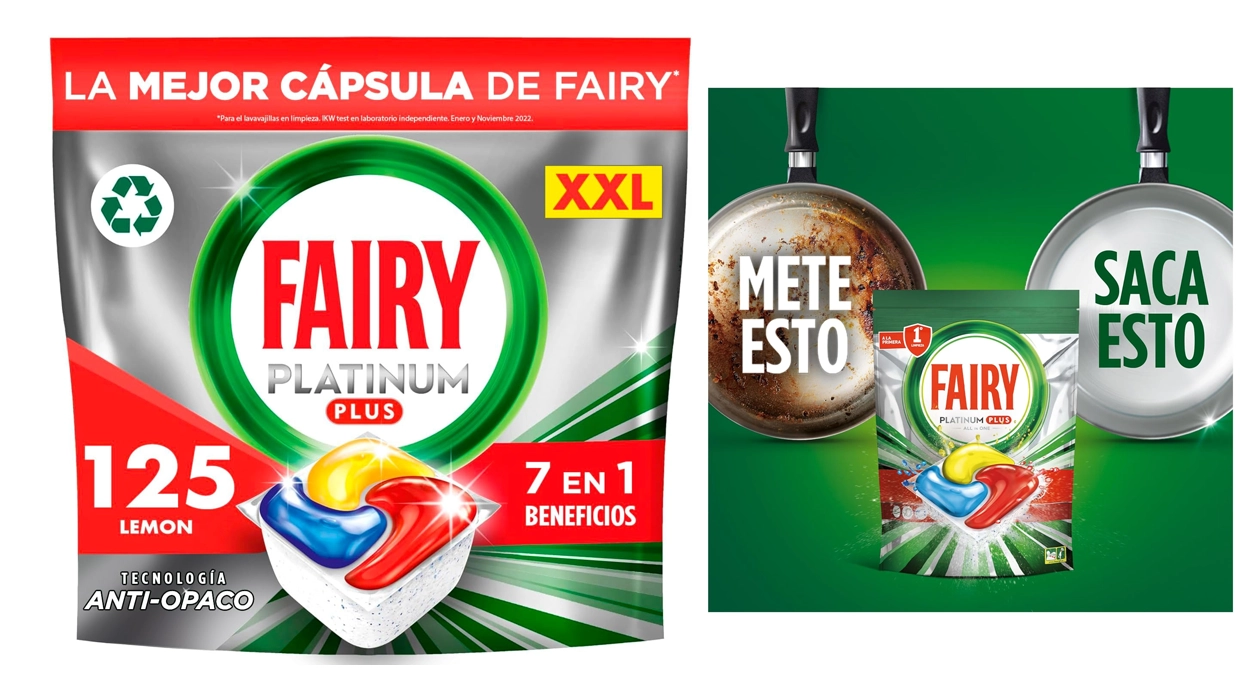 Llévate 125 pastillas de Fairy Platinum Plus Limón y paga sólo 0,21€ el lavado con este ofertón de Amazon