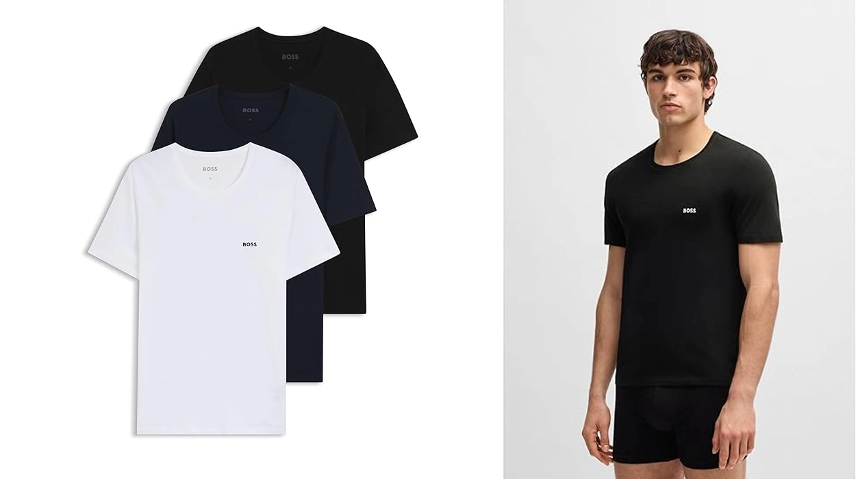 Este pack de 3 camisetas interiores Hugo Boss está ARRASANDO en ventas ¡40% de descuento!