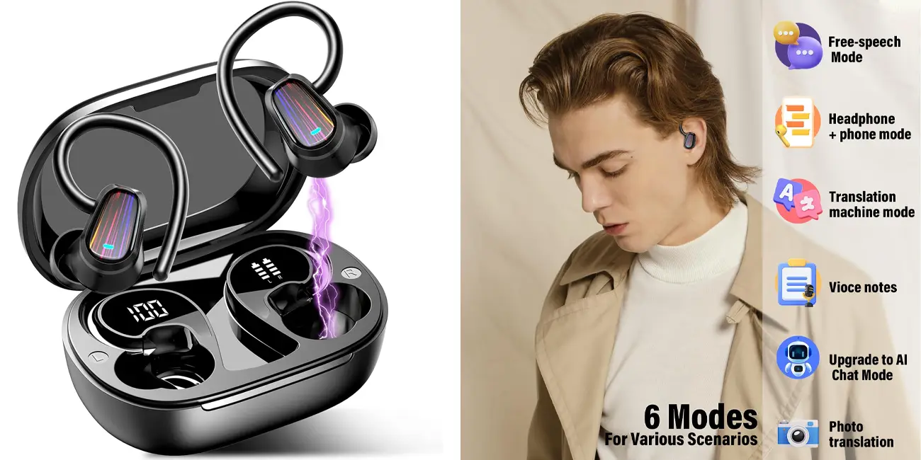 Chollo Auriculares inalámbricos OYIB con función de traducción en tiempo real por sólo 39,99€ con envío gratis (-75%)