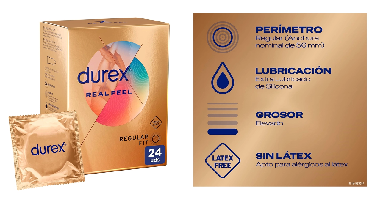 Chollo Pack de 24 preservativos Durex Real Feel sin látex por sólo 14,90€ (-46%)