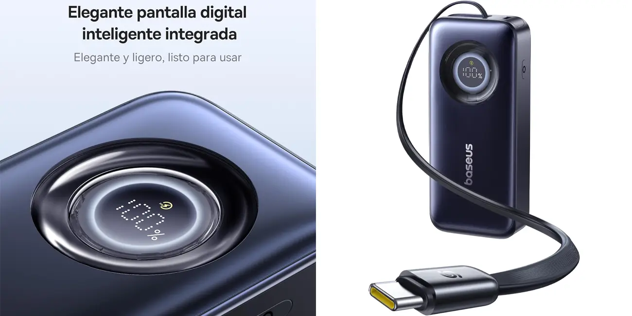Chollo Powerbank Baseus EnerCore CR11 de 20.000 mAh por sólo 38,99€ y envío gratis con doble cupón (-35%)
