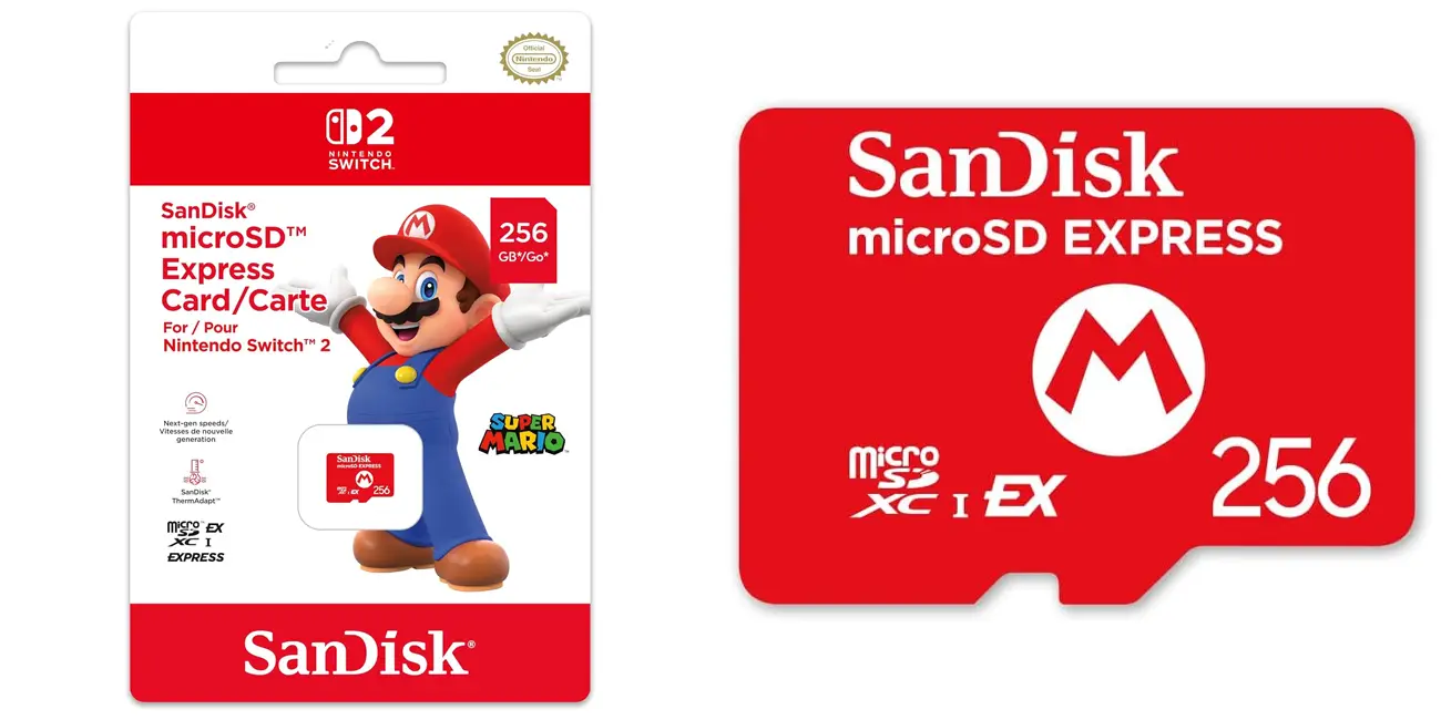 Chollo Tarjeta microSD Express Sandisk de 256 GB para Nintendo Switch 2 por sólo 47,93€ con envío gratis (-20%)