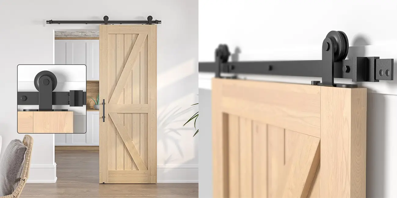 Chollo Kit de puerta corredera SANKEYTEW de 201 cm por 23,99€ (-20%)
