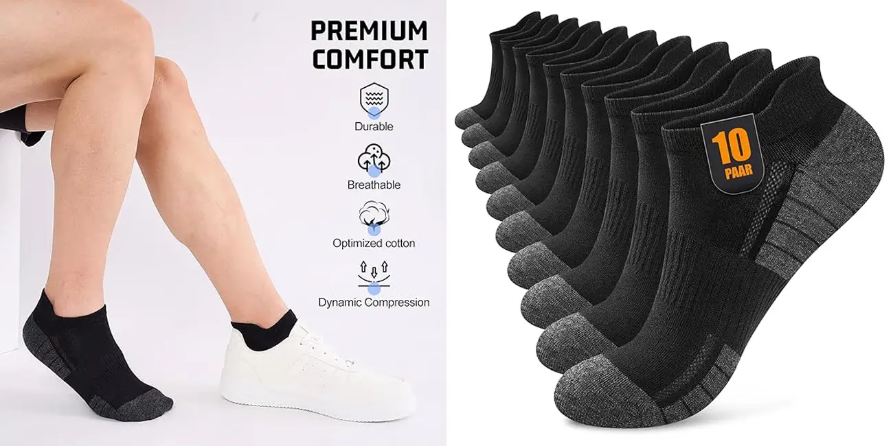 Este pack de calcetines cuesta sólo 1,28€ el par… y son de algodón, tobilleros, y con buenísimas valoraciones