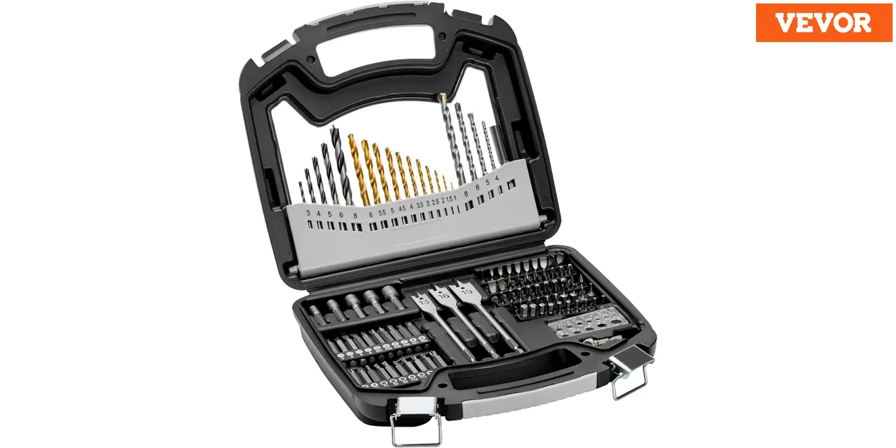 Chollo Juego de brocas y puntas de destornillador VEVOR con 101 piezas por sólo 11,99€ (-56%)