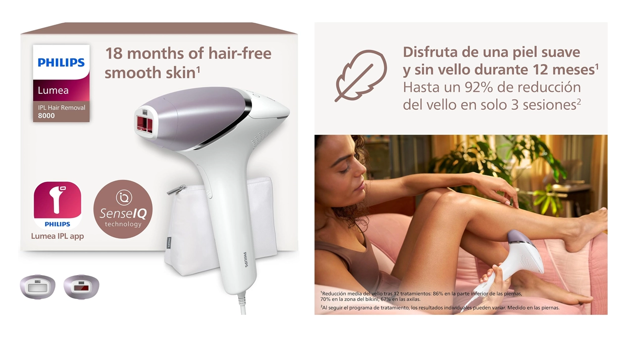 Chollo Depiladora IPL Philips Lumea serie 8000 por sólo 279,99€ con envío gratis (-42%)