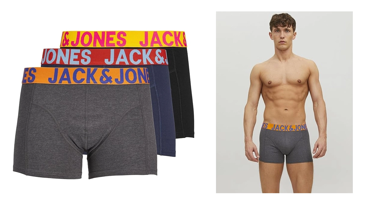Chollo Pack x3 Bóxer Jack & Jones Jaccrazy para hombre por sólo 12,24€ (-59%)