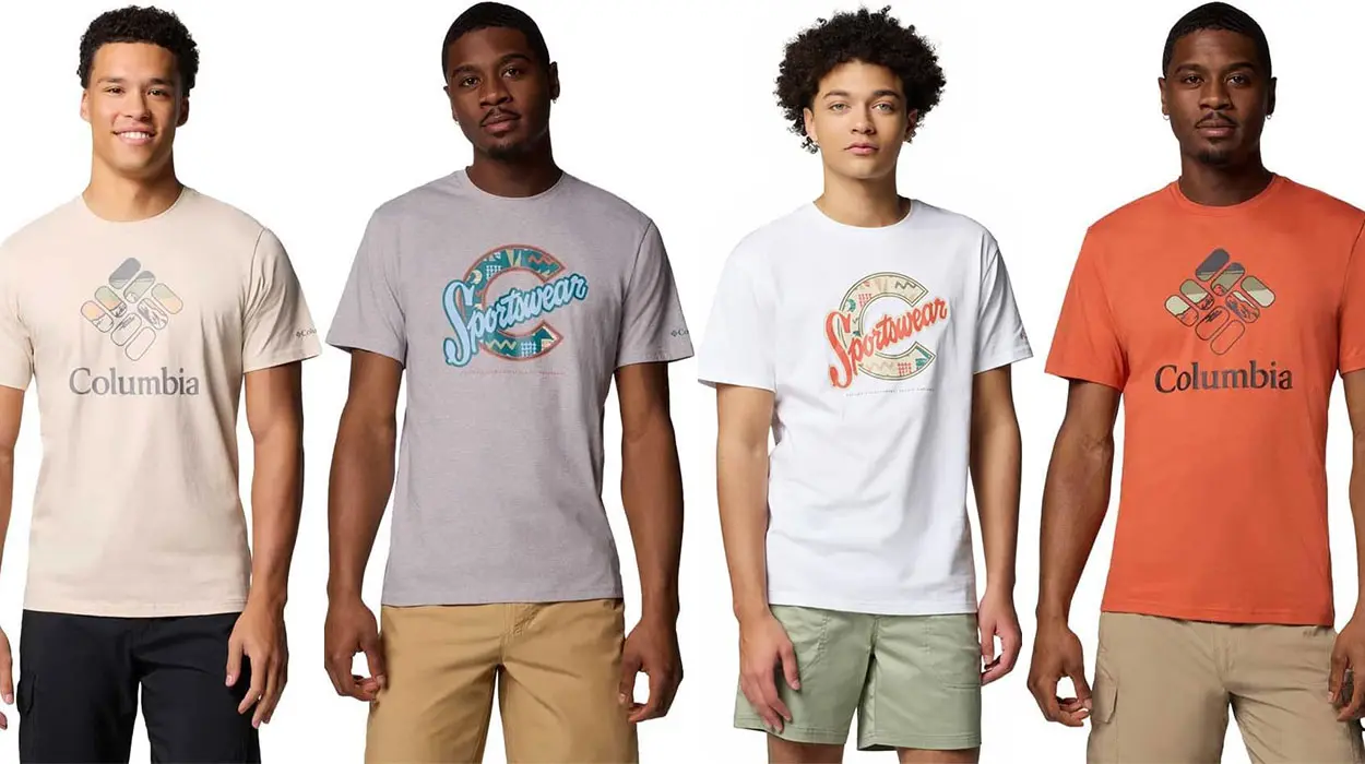 Hoy tienes varios modelos de estas camisetas casuales Columbia a un precio de llevárselas TODAS