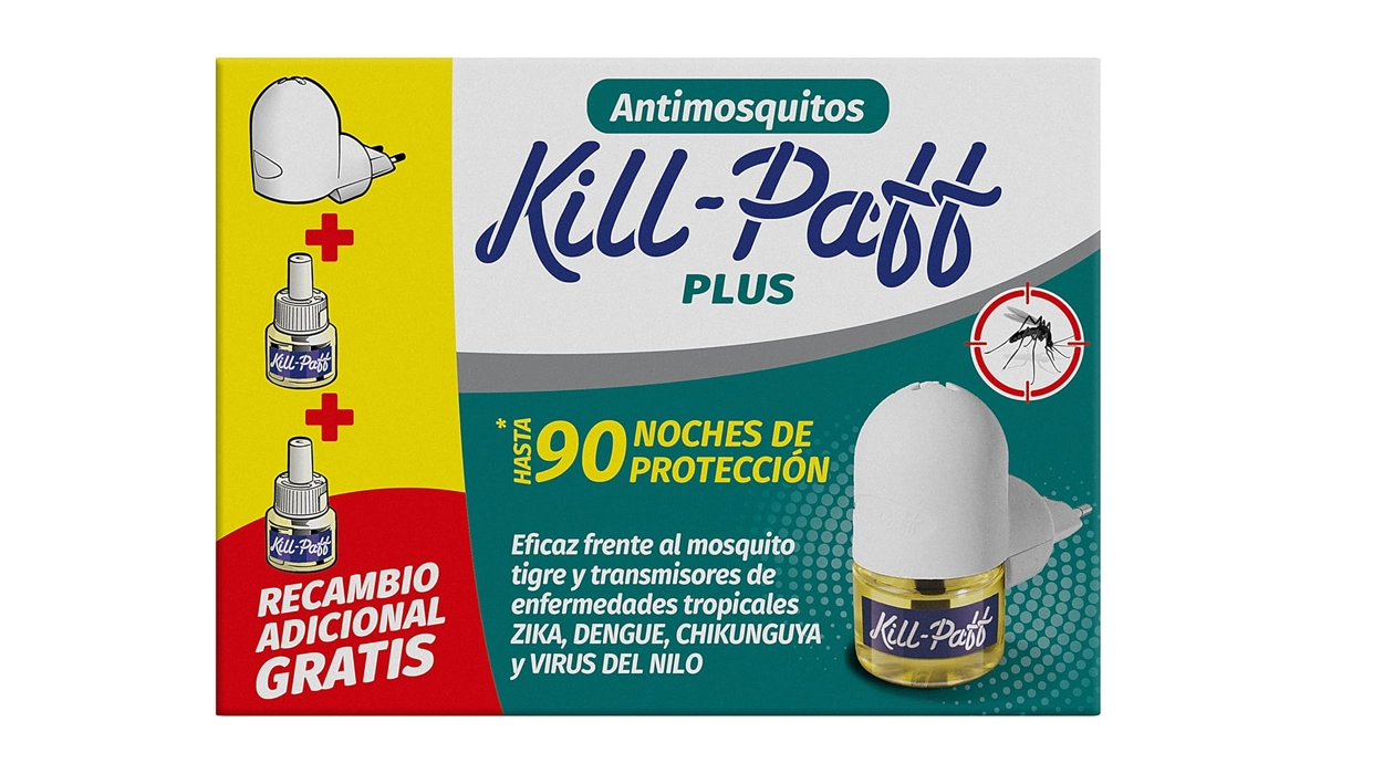 Chollo Antimosquitos eléctrico Kill-Paff con difusor y 2 recambios por sólo 3,50€ (-29%)