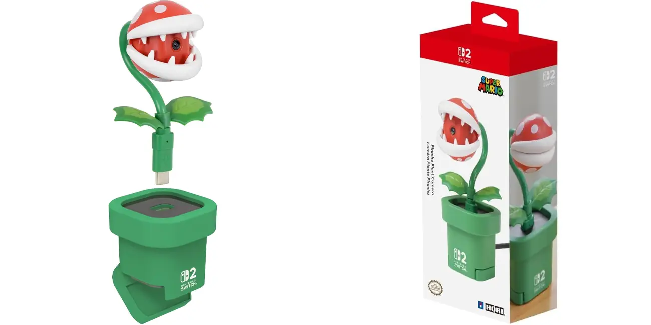 Chollo Cámara Hori Planta Piraña para Switch 2 por sólo 32,54€ con envío gratis (-19%)