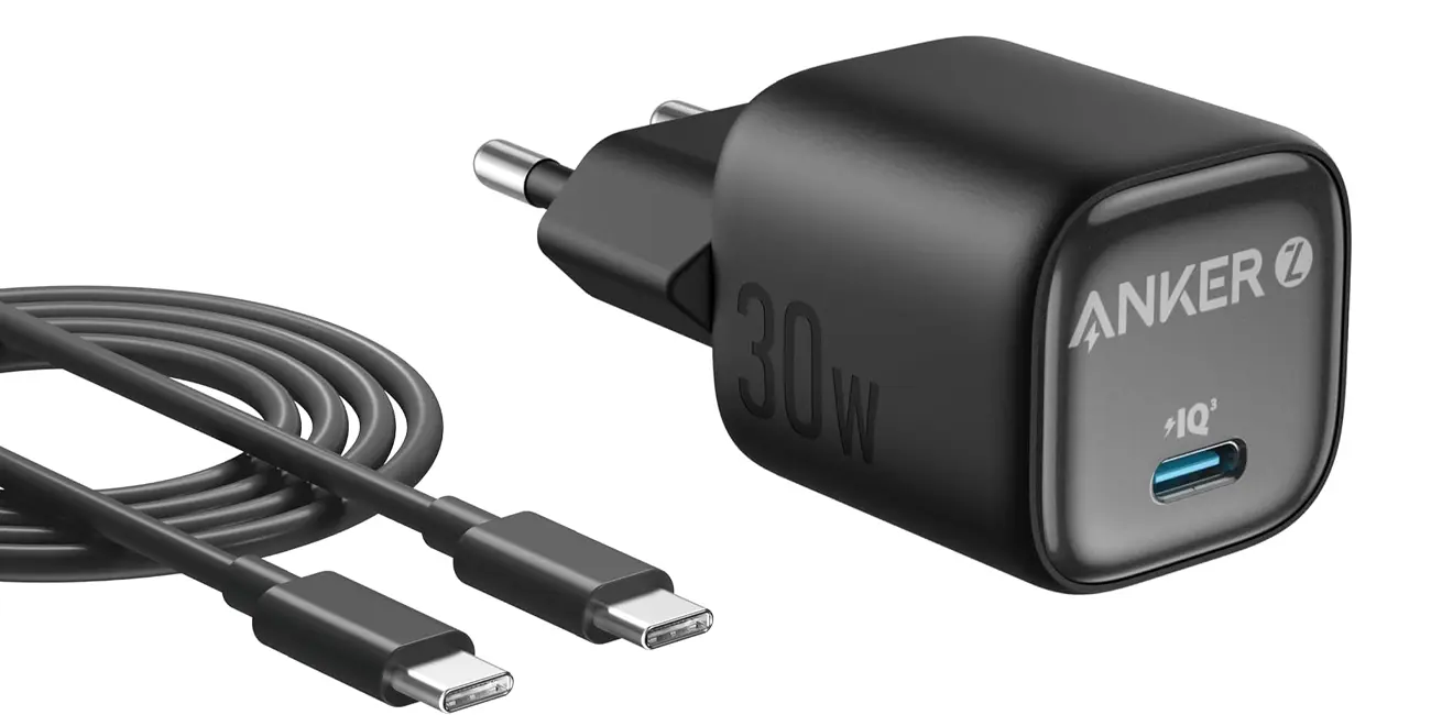 Chollo Cargador USB-C Anker Zolo GaN de 30W por sólo 12,99€ (-35%)