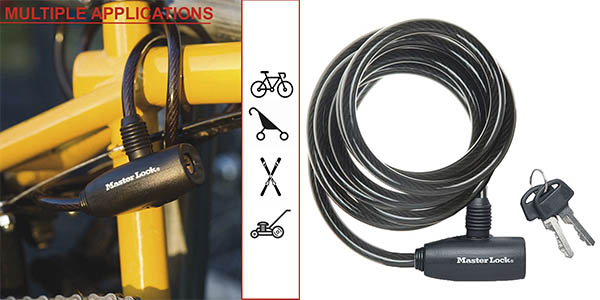Chollo Candado Master Lock para bicicleta y monopatín por sólo 7,61€ ¡Top ventas!