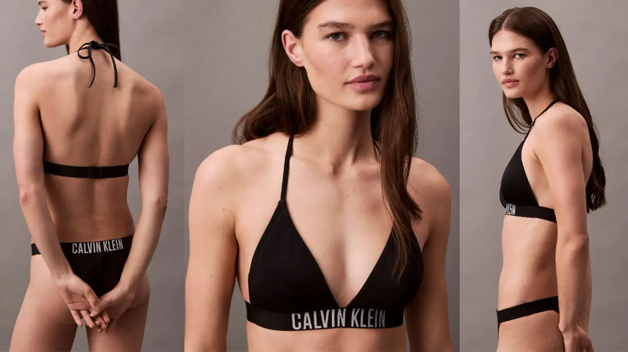 Chollo Top de bikini de triángulo Calvin Klein Intense Power para mujer por sólo 22,65€ (-54%)