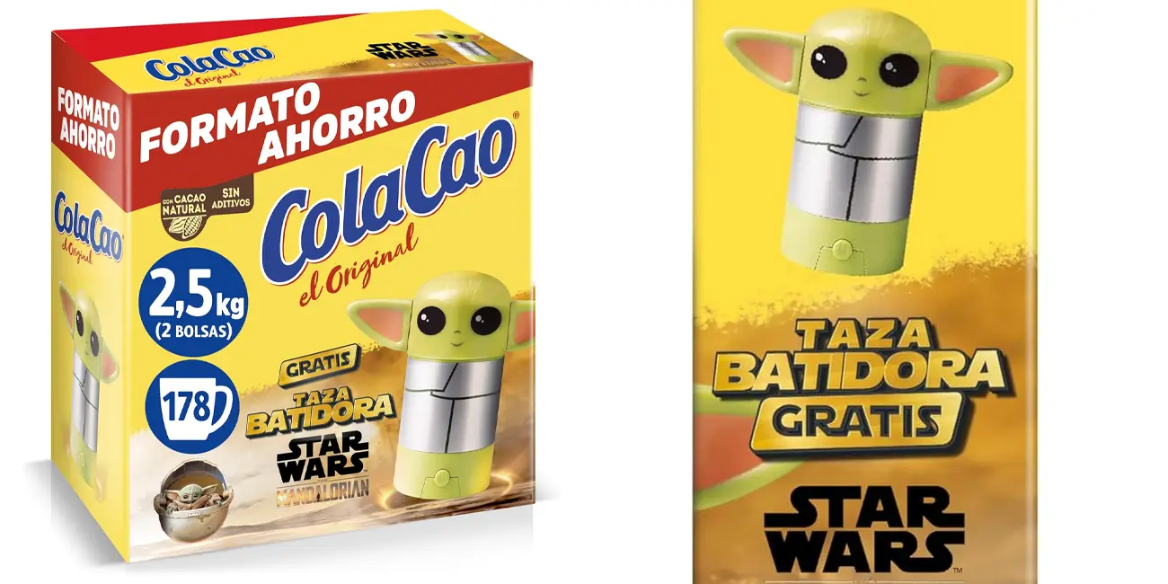 Chollo Pack de ColaCao Original de 2,5 Kg con vaso batidora de Star Wars por sólo 13,99€ (-18%)