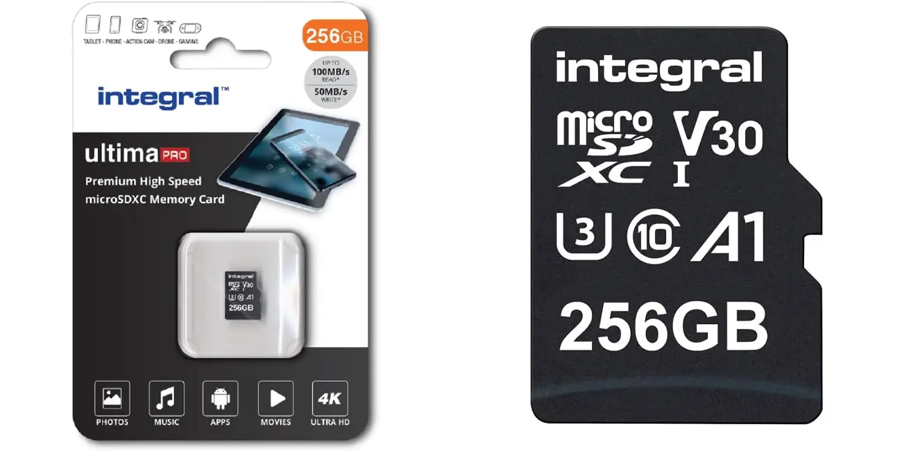 Chollo Tarjeta microSD Integral Ultima Pro de 256 GB por sólo 15,99€ (-43%)