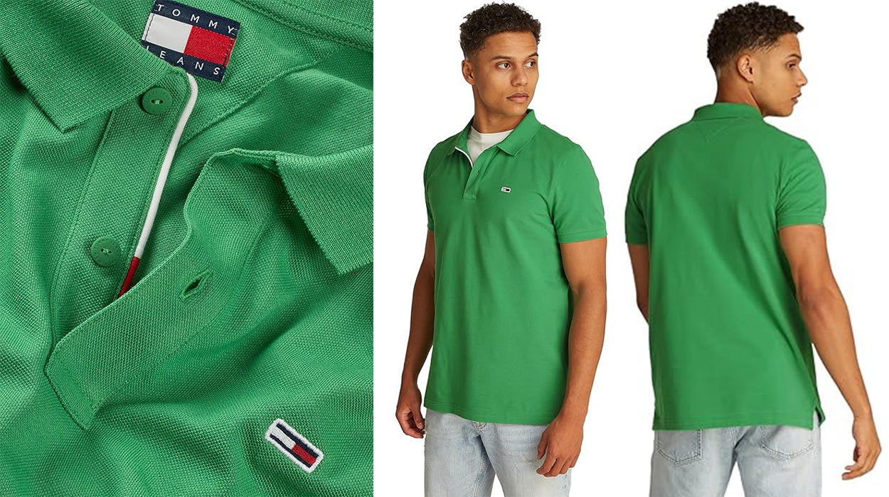 Chollo Polo Tommy Jeans Slim Logo verde para hombre por sólo 34,95€ con envío gratis (-50%)