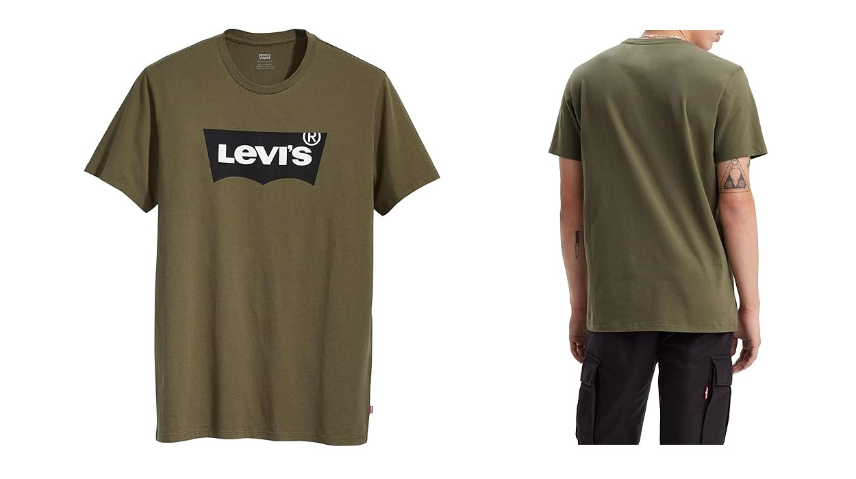 Aún quedan tallas de esta camiseta Levi’s Batwing Tee verde oliva a un precio arrollador